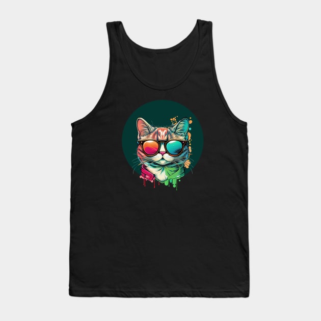 Colorful cat Tank Top by afmr.2007@gmail.com